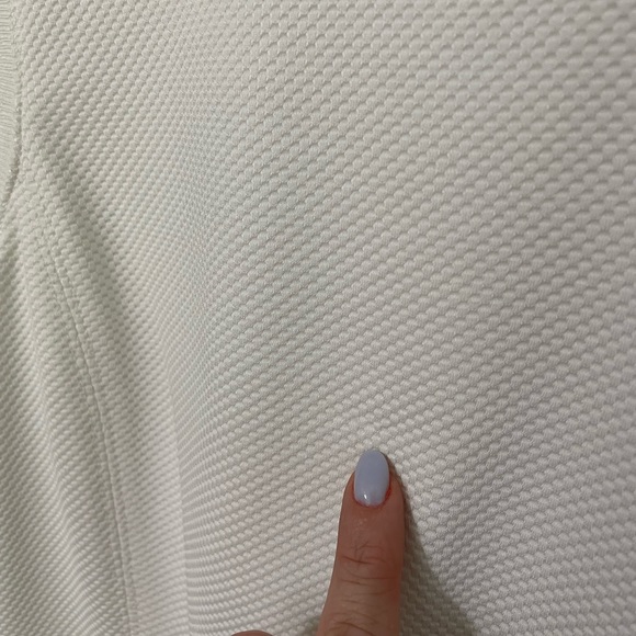Rebecca Taylor White Fit and Flare Textured Scalloped Dress - Picture 10 of 13